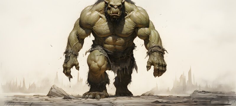 ogre orc humanidad full body ,generative AI