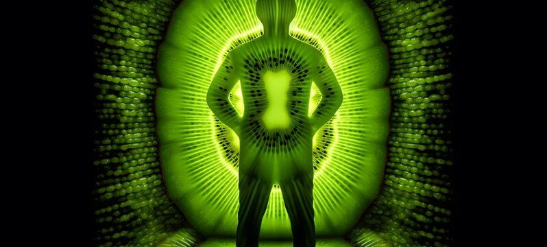 kiwi slice humanidad full body,generative AI