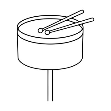 timbale Drum with Drumsticks Illustration for Music and Entertainment