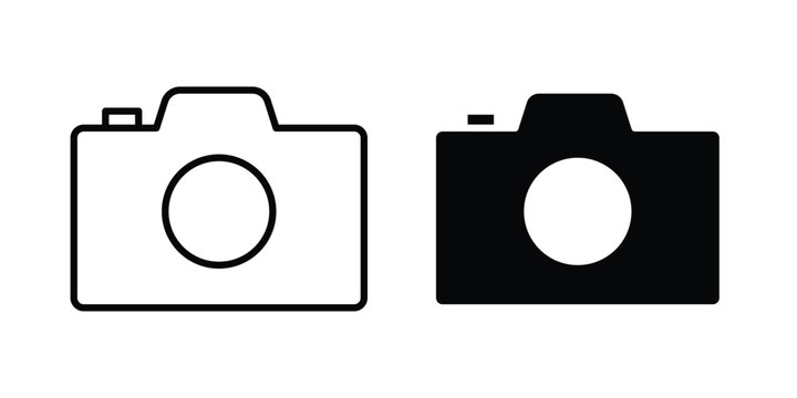 Camera button icon for graphic and web