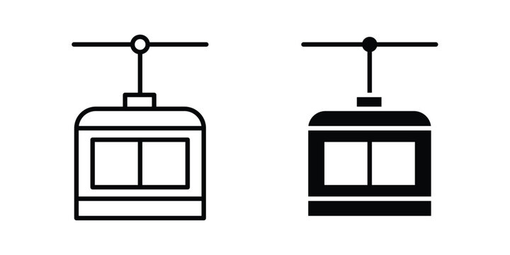 Chairlift icon for graphic and web