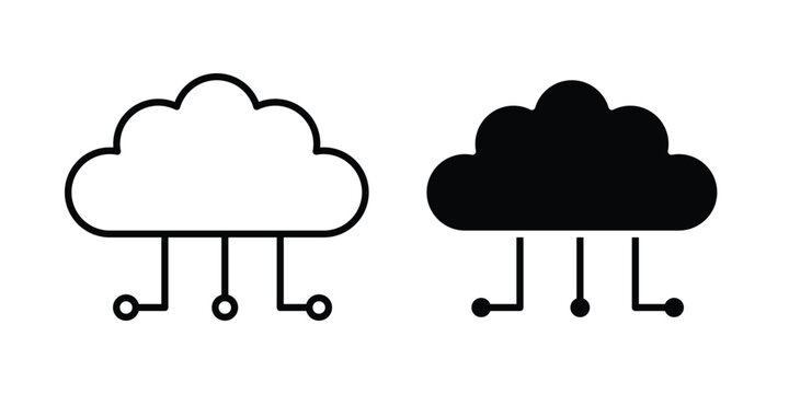 Cloud computing icon for graphic and web