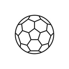Naklejka premium Monoline Soccer Ball Icon | Elegant Minimal Vector Design EPS