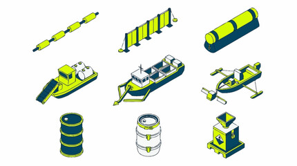 Collection of industrial and construction machines. © Noura