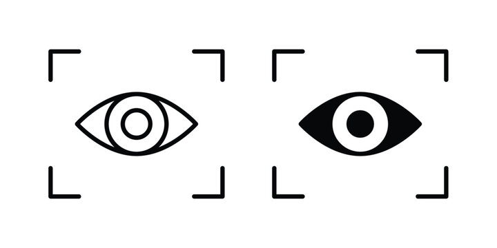 Eye tracking icon for graphic and web