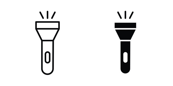 Flashlight icon for graphic and web