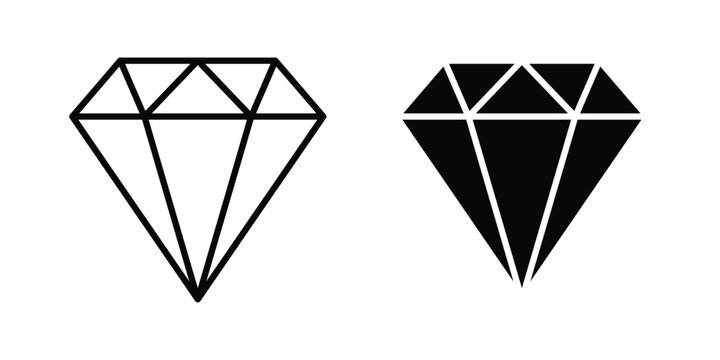 Gemstone icon for graphic and web