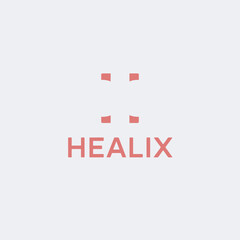 Obraz premium Professional Healix medical logo design with abstract cross for health care branding