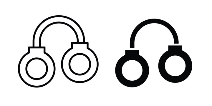 Handcuffs icon for graphic and web