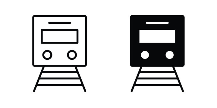 Metro train icon for graphic and web