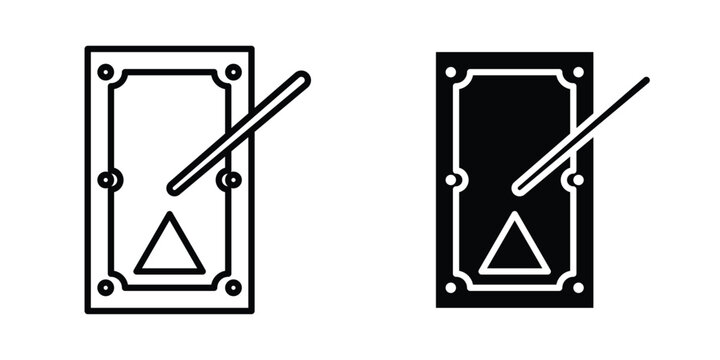 Pool table icon for graphic and web