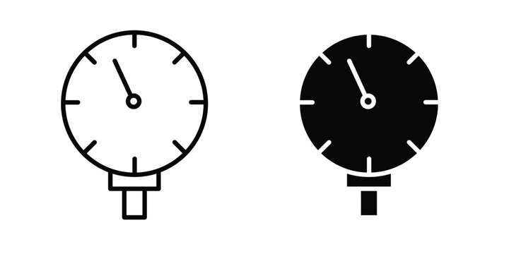 Pressure Gauge icon for graphic and web