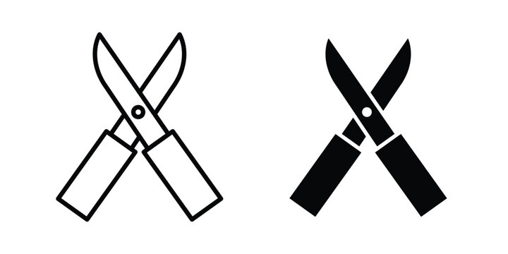 Pruning shears icon for graphic and web