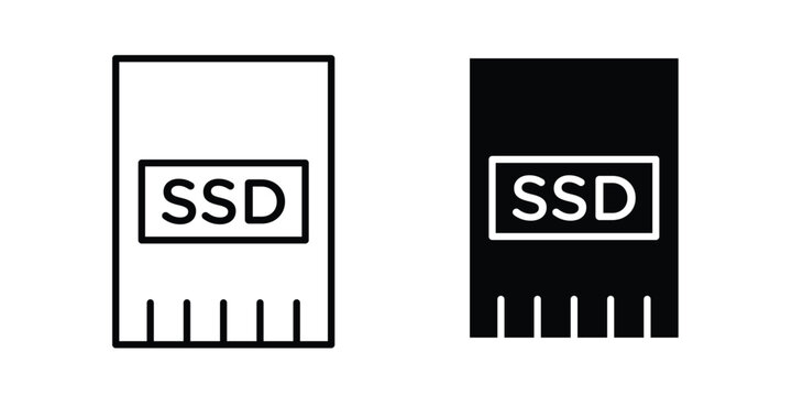 SSD icon for graphic and web
