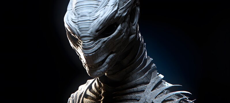 mummy dragon humanidad full body, Generative AI