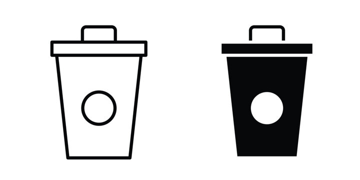 Trash compactor icon for graphic and web