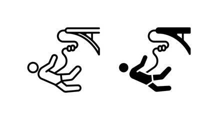Bungee Jumping Icons, Extreme Sports Stick Figure Vector Graphics © Mahid