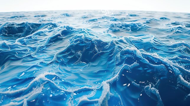 Celebrating world hydrography day with majestic ocean waves in tranquil blue waters