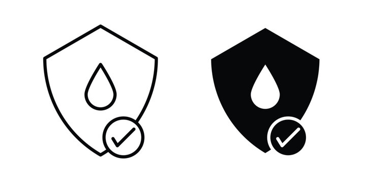 Waterproof icon for graphic and web