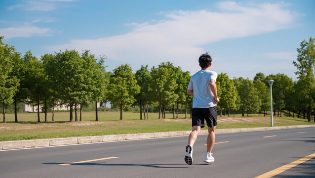Urban Fitness Routine
​Running Along the City Park
​Morning Jog on Asphalt Road
​Road Training Session
​City Runner Perspective
​Speed and Endurance Workout
​Athletic Stride on the Street
