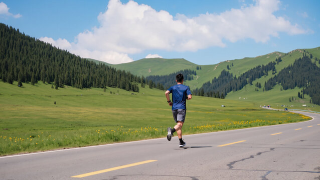 Urban Fitness Routine
​Running Along the City Park
​Morning Jog on Asphalt Road
​Road Training Session
​City Runner Perspective
​Speed and Endurance Workout
​Athletic Stride on the Street

