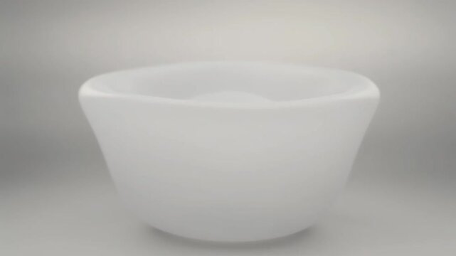 Abstract Organic Blob Shape Rendering 3D Minimalist Object Study Smooth White Surface Studio Shot Clean Modern Design Visualizer