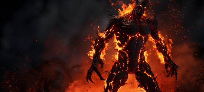ifrit undead humanidad full body. Generative AI