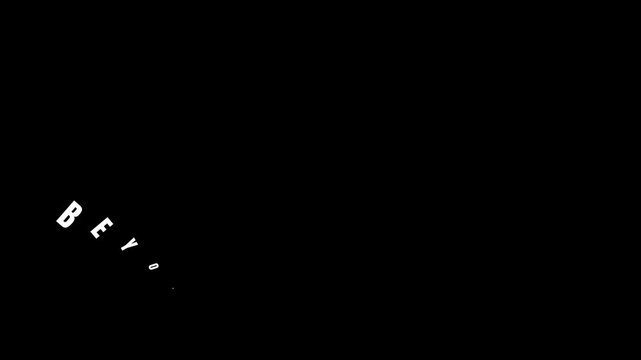 Inspirational Quote 'Beyond Average' in Bold White Text on Black Background