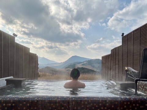 風光明媚な露天風呂で