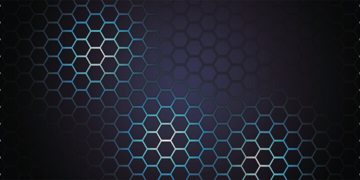 Abstract electric lightning hexagonal background