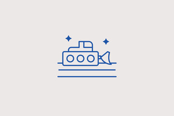 Heavy industrial bulldozer machine line icon for road building earthmoving service catalogs. Vector illustration for construction machinery rental platform interface buttons. © HenryFord