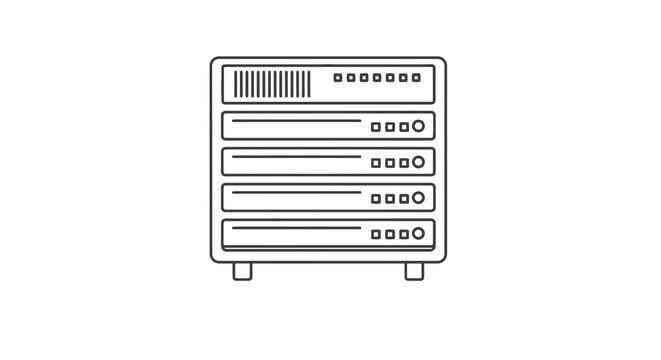 Detailed drawing of server machine.