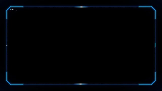 Sleek blue holographic frame with REC indicator for advanced technology