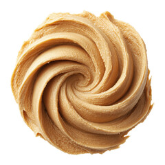 Fototapeta premium Creamy Hummus paste swirl isolated on white background with clipping path, concept of condiments and side dishes