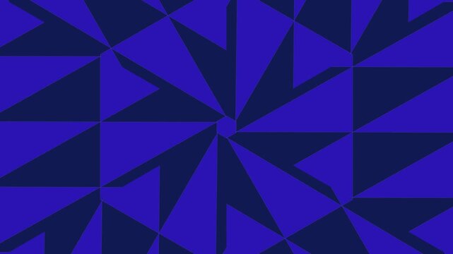 A vibrant blue geometric pattern video showcasing modern design elements