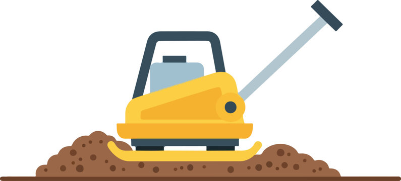 Plate Compactor Machine Leveling Soil for Road Construction Work