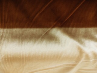 Abstract Golden Brown Silk Satin Fabric Surface Texture © Windri
