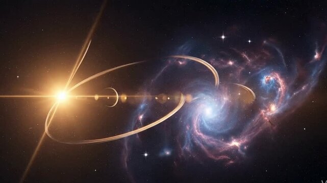 Galactic vortex, swirling nebula, starry cosmos, astronomy background