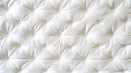 Fototapeta premium Seamless white diamond tufted padded panel texture