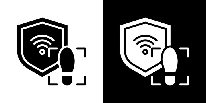 Perimeter Icon Set Vector Collection Isolated In Black And White