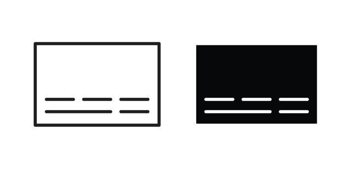 Subtitles icon collection on white background. Vector icon art.