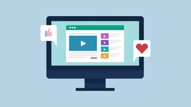 Online promotion video marketing strategy, Social media video promotion 2d animation with alpha matte