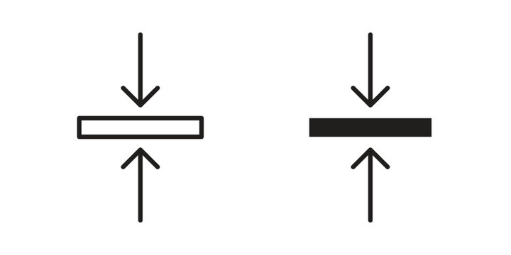 Thickness icon concept design set. Icon Element For Design