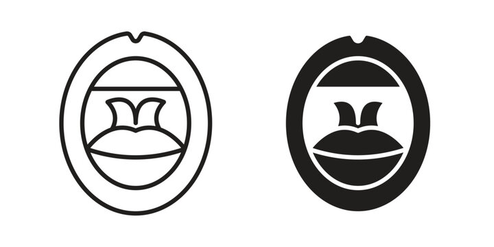 Tonsillitis icon concept design set. Icon Element For Design