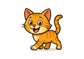 Obraz premium Cat orange transparant background 
