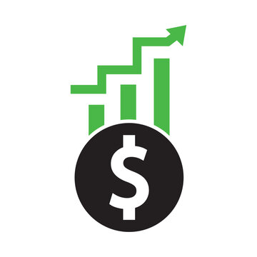 Dollar up and down icon. Price decrease and increase symbol.
