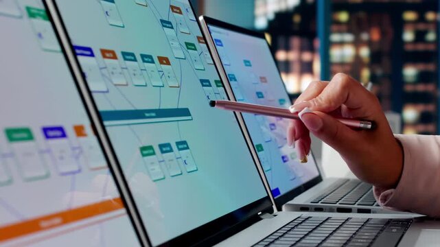 Businesswoman Expertly Automates Workflow