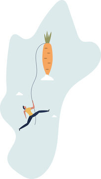 Motivation and incentive to motivate employee, reward or trick to influence people or manipulation concept.life situation and activities.