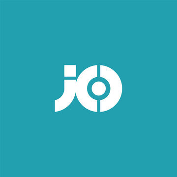 abstract design letter J C O logo on teal background
