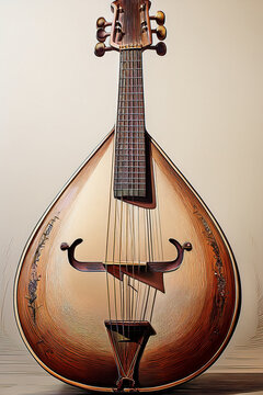 Handcrafted pipa musical instrument design
